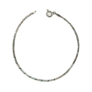 Sterling Silver 925 Herringbone Flat Chain Bracelet Vintage